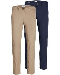 Jack & Jones - Jack&Jones Multi-Pack Pants, Marco Paspel Pockets Low Rise Chinos, 2 Pack - Lyst