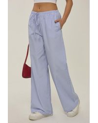 Hiccup - Elastic Waist Striped Cotton Lounge Bottoms - Lyst
