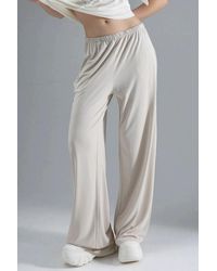 Busem - Elastic Waist Straight Leg Modal Pants - Lyst