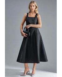 Hiccup - Square Collar A-Line Midi Dress - Lyst