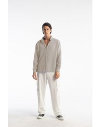 Giesto - Oversized Button-Up Long Sleeve Shirt - Lyst