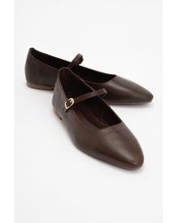 Forever & Always Shoes - Lara Leder Mary Jane Flache Schuhe - Lyst