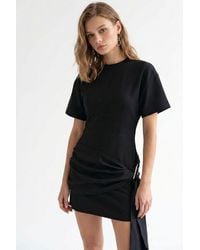 MixRay - Crepe Woven Mini Dress - Lyst