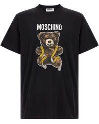 Moschino - Zwarte Katoenen T-Shirt - Lyst