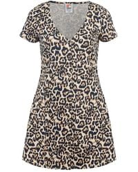 SoulCal & Co California - Mini Jurk Met Korte Mouwen (Luipaard) - Lyst