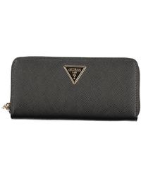 Guess - Zwarte Polyethyleen Portemonnee - Lyst