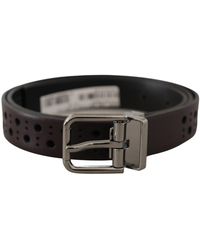 Dolce & Gabbana - Leather Belt Perforated - Lyst