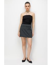 MixRay - High Waist Mini Skirt With Belt - Lyst