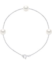 Ateliers Saint Germain - Bracelet 3 Real Cultured Freshwater Pearls Round 7-8 Mm - Lyst