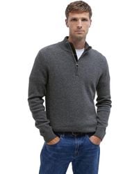 Barbour - Holden Trui Half Zip Gemêleerd Wol - Lyst
