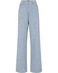 Philipp Plein - Tweed Denim Trousers Skater Fit - Lyst