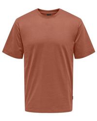 Only & Sons - Onsfred Rlx Ss Tee Noos 22022532 Rustic - Lyst