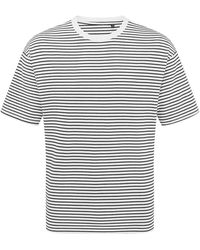 PREMIER - Volwassen Utility 2.0 Contrast Gestreept Overmaat T-Shirt (Zwart/ - Lyst