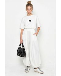Bianco Lucci - Oversized Crew Neck T-Shirt And Wide-Leg Trouser Set - Lyst