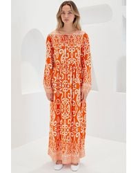 Bigdart - Patterned Maxi Dress With Tie Detail - Lyst
