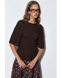 Busem - Solid Crepe Rimpelblouse - Lyst
