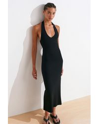 Dilvin - Halter Neck Bodycon Midi Dress - Lyst