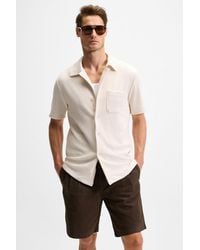 Grimelange - Knitted Open Collar Button Shirt - Lyst