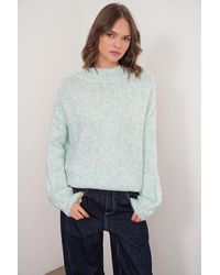 MixRay - Relaxed Fit Crew Neck Thick Knit Sweater - Lyst