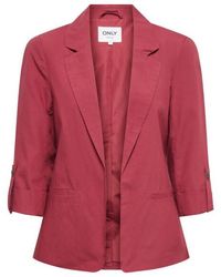 ONLY - Onlcaro-Isola 34 Unlined Blazer Tlr Bordeaux - Lyst