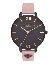 Olivia Burton - Uhr Mit Lederarmband Und Bienenmotiv - Lyst