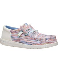 HEYDUDE - Wally Funk Multi Mesh Egret/Multi Moccasins Shoes - Lyst