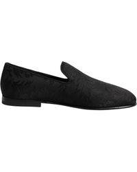 Dolce & Gabbana - Schwarze Blumen Brokat Loafers Herren Schuhe - Lyst