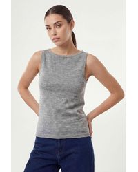 Bigdart - Ribbed Sleeveless Crew Neck Tank Top - Lyst