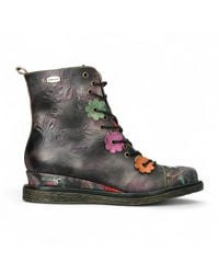 Laura Vita - Ercnaulto 212 Floral Gothic Victorian Leather Ankle Heeled Boots - Lyst