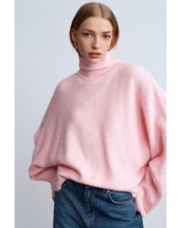 Dilvin - Oversized Geribbelde Coltrui - Lyst