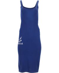 DSquared² - Mouwloze Midi-Jurk Van Katoen - Lyst