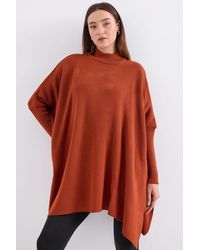 Bigdart - Schlitz-Details Halber Rollkragen Lässiger Pullover - Lyst