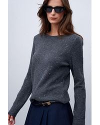 Dilvin - Boat Neck Sequin Knit Sweater - Lyst