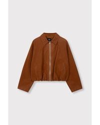 Alix The Label - Faux Suède Ballon Jacket - Lyst
