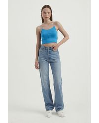 Hiccup - Spaghetti Strap Basic Cropped Cami Top - Lyst