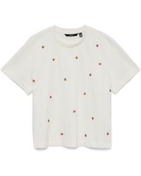Vero Moda - Vmsola Mette Ss Top Box Jrs 10341979 Peach - Lyst