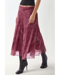 Hiccup - Patterned Midi Wrap Skirt With Ruffle Detail - Lyst