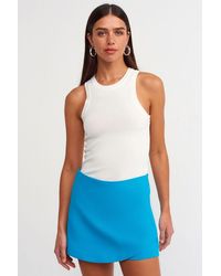 Dilvin - Ribbed Sleeveless Slim-Fit Blouse - Lyst