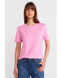 Dilvin - Cotton Modal Crew Neck T-Shirt - Lyst