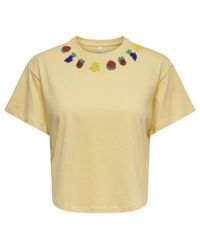 ONLY - Onlbella Ss Fruit Top Box Jrs Mango - Lyst