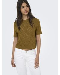 ONLY - Onlsunny S/S Structure Pullover Knt - Lyst