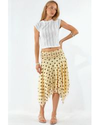 Busem - High-Waist Polka Dot Midi A-Line Skirt - Lyst