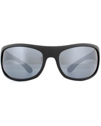 Polaroid - Sport Wrap Matte Polarized Mirror Sunglasses - Lyst