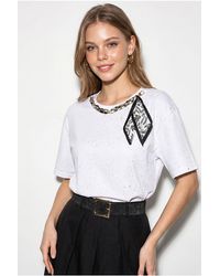 Bianco Lucci - Oversized Cotton Jersey Crew Neck T-Shirt - Lyst