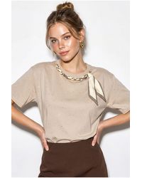 Bianco Lucci - Oversized Cotton Jersey Crew Neck T-Shirt - Lyst
