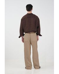 Giesto - High-Waist Wide-Leg Woven Trousers - Lyst