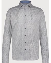 BLUE INDUSTRY - Het Microprint Stretch Overhemd - Lyst