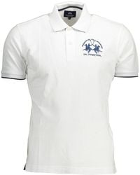 La Martina - Witte Katoenen Poloshirt Voor Mannen - Lyst