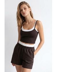 MixRay - Two-Piece Crop T-Shirt And Shorts Set - Lyst