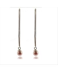 Luxenter - Ohrringe, 925Er Sterlingsilber Mit Rhodinierter Weißer Perle - Lyst